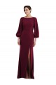Open Back Stretch Crepe Bateau Neck Long Long Sleeves Formal Evening Gown / Prom Dress / Bridesmaid Dress Toowoomba