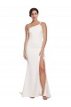 Sheath Stretch Crepe One Shoulder Sweep Train Sleeveless Semi Formal Evening Dress / Prom Dress / Bridesmaid Dress Toowoomba