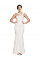 Low Back Ivory Stretch Crepe Square Neck Long Sleeveless Formal Evening Gown / Prom Dress / Bridesmaid Dress Toowoomba