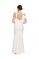 Low Back Ivory Stretch Crepe Square Neck Long Sleeveless Formal Evening Gown / Prom Dress / Bridesmaid Dress Toowoomba