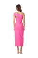 Stretch Crepe One Shoulder Midi Length Sleeveless Evening Gown / Prom Dress / Bridesmaid Dress Toowoomba