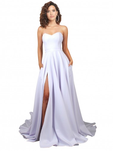 Stretch Crepe Sweetheart Long Sleeveless Beach Wedding Dress Toowoomba