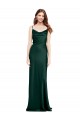 V-Back Stretch Satin Cowl Neck Long Sleeveless Black Tie Evening Gown / Prom Dress / Bridesmaid Dress Toowoomba