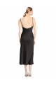 Low Back Stretch Satin Spaghetti Straps Midi Length Sleeveless Formal Evening Gown / Prom Dress / Bridesmaid Dress Toowoomba