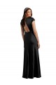 Keyhole Back Stretch Satin V-Neck Long Cap Sleeves Formal Evening Gown / Prom Dress / Bridesmaid Dress Toowoomba
