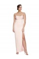 Low Back Stretch Satin Cowl Neck Long Sleeveless Formal Evening Gown / Prom Dress / Bridesmaid Dress Toowoomba