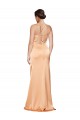 Open Back Light Copper Stretch Satin One Shoulder Long Sleeveless Formal Evening Gown / Prom Dress / Bridesmaid Dress Toowoomba