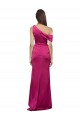 Stretch Satin One Shoulder Long Sleeveless Bridesmaid Dress / Evening Dress Toowoomba