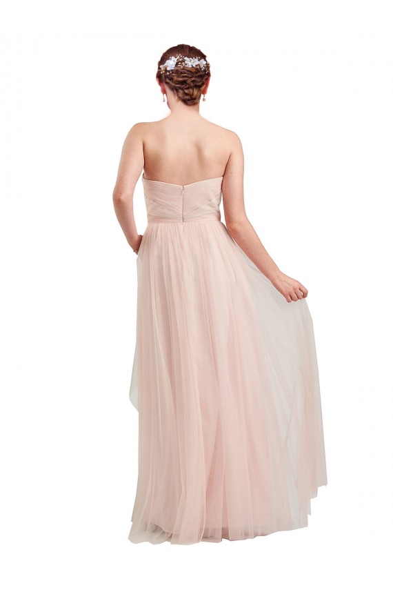 Pink Tulle Sweetheart Long Sleeveless Bridesmaid Dress / Evening Dress Toowoomba