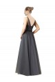 V-Back Slate Grey Tulle Sweetheart Long Sleeveless Formal Dress / Bridesmaid Dress Toowoomba