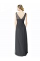 V-Back Tulle V-Neck Long Sleeveless Formal Dress / Bridesmaid Dress Toowoomba