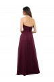 Low Back Burgundy Tulle Sweetheart Long Sleeveless Bridesmaid Dress Toowoomba