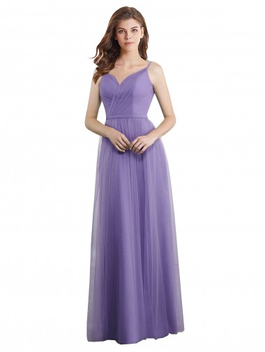 V-Back Tulle Sweetheart Long Sleeveless Formal Dress / Bridesmaid Dress Toowoomba
