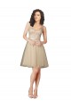 V-Back Tulle & Lace V-Neck Knee Length Sleeveless Bridesmaid Dress Toowoomba
