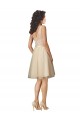 V-Back Tulle & Lace V-Neck Knee Length Sleeveless Bridesmaid Dress Toowoomba