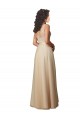 V-Back Tulle & Lace V-Neck Long Sleeveless Bridesmaid Dress Toowoomba