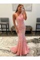 Velvet Sequin One Shoulder Sweep Train Sleeveless Prom Dress Toowoomba