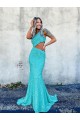 Velvet Sequin One Shoulder Sweep Train Sleeveless Prom Dresses Toowoomba