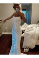 Velvet Sequin Spaghetti Straps Sweep Train Sleeveless Evening Dress Toowoomba
