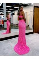 Velvet Sequin V-Neck Long Sweep Train Sleeveless Evening Dress Toowoomba