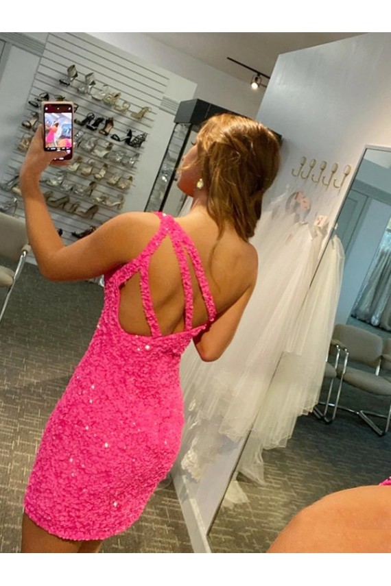 Velvet Sequin One Shoulder Short Sleeveless Evening Gown Toowoomba