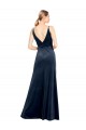 V-Back Stretch Velvet V-Neck Long Sleeveless Prom Dress / Bridesmaid Dress Toowoomba