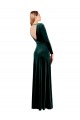 Open Back Stretch Velvet V-Neck Long Long Sleeves Black Tie Prom Dress / Bridesmaid Dress Toowoomba