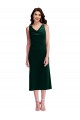 V-Back Stretch Velvet Cowl Neck Midi Length Sleeveless Evening Gown / Prom Dress / Bridesmaid Dress Toowoomba