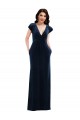 Stretch Velvet V-Neck Long Flutter Sleeves Formal Dress / Bridesmaid Dress Toowoomba