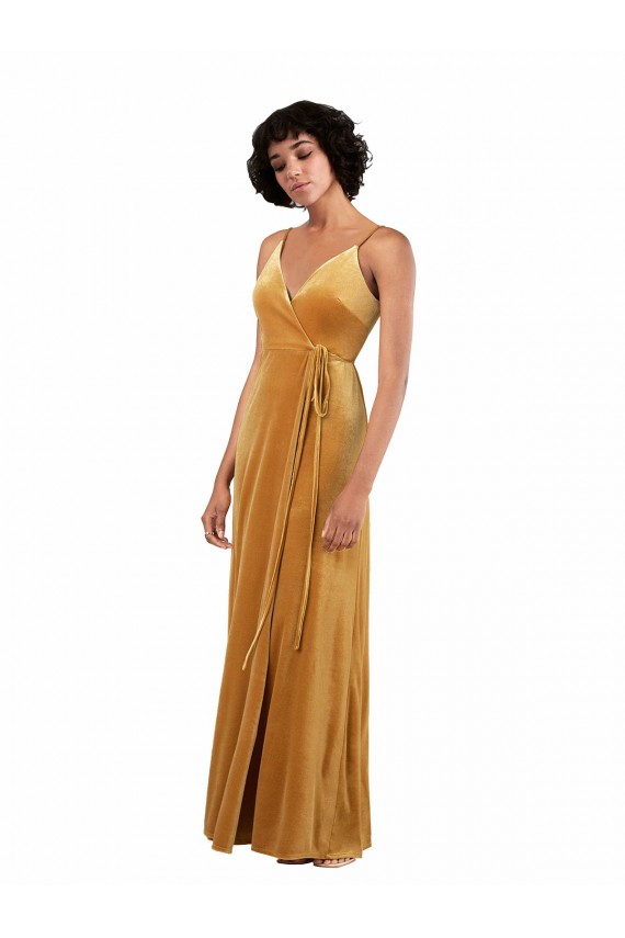 V-Back Stretch Velvet V-Neck Long Sleeveless Black Tie Evening Gown / Prom Dress / Bridesmaid Dress Toowoomba