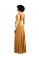 V-Back Stretch Velvet V-Neck Long Sleeveless Black Tie Evening Gown / Prom Dress / Bridesmaid Dress Toowoomba