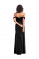 Black Stretch Velvet Off the Shoulder Long Sleeveless Formal Evening Gown / Prom Dress / Bridesmaid Dress Toowoomba